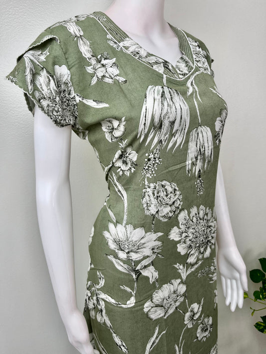 Green Premium Alpine Fabric Women's Nighty