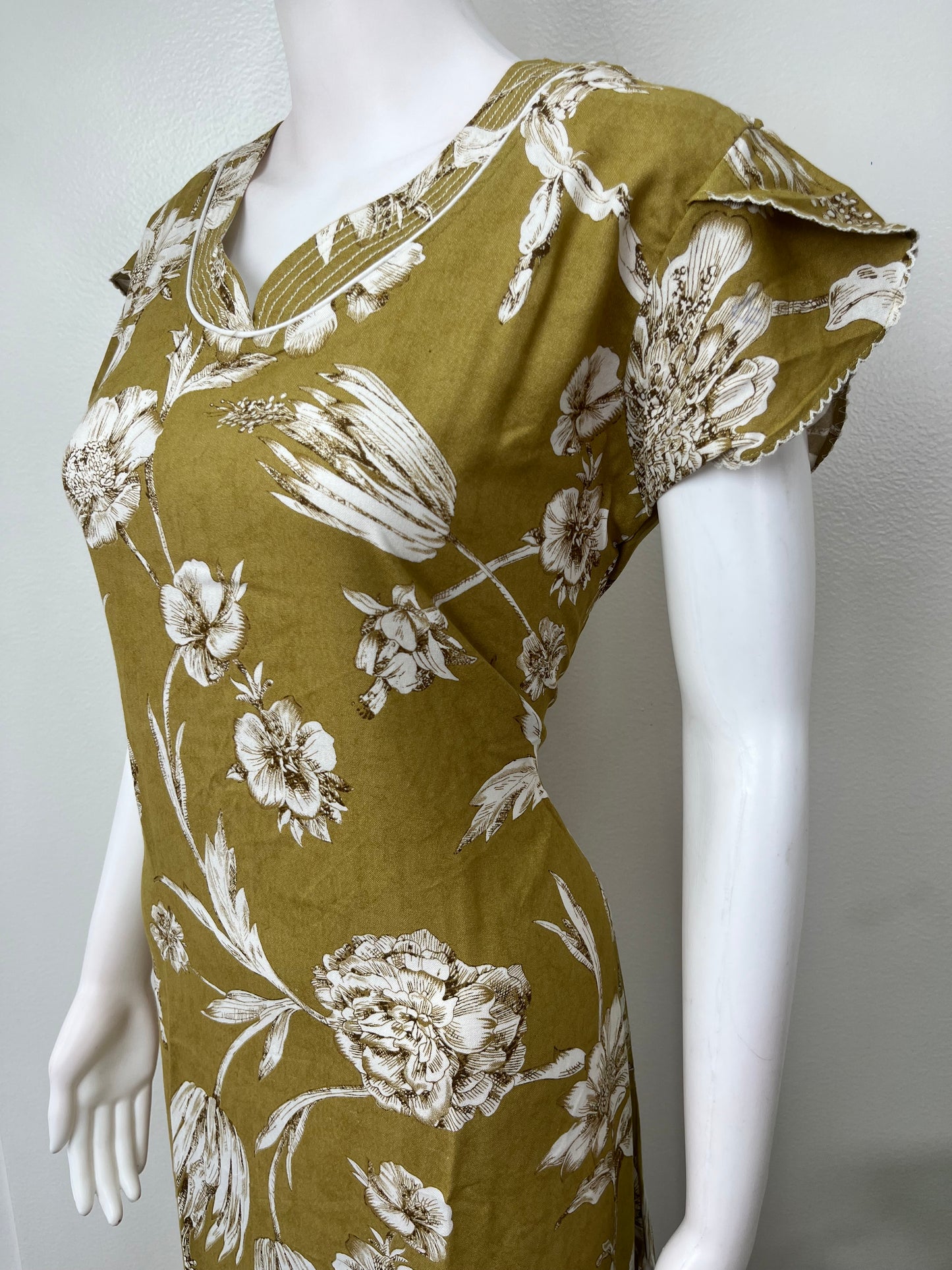 Yellow Floral Printed Alpine Fabric Nighty Soft & Breathable