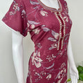 Maroon Soft & Breathable Alpine Nightgown for Women