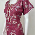 Maroon Soft & Breathable Alpine Nightgown for Women