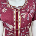 Maroon Soft & Breathable Alpine Nightgown for Women