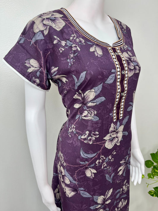 Purple Alpine Fabric Nighty Soft & Breathable