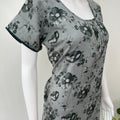 Bottle Green Floral Printed Alpine Fabric Nighty