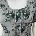 Bottle Green Floral Printed Alpine Fabric Nighty