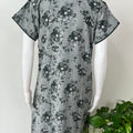 Bottle Green Floral Printed Alpine Fabric Nighty