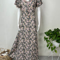 Floral Printed Umbrella Style Alpine Nightgown