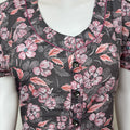 Gray Printed Frock Style Alpine Fabric Nighty