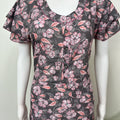 Gray Printed Frock Style Alpine Fabric Nighty