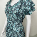 Teal Frock Style Alpine Fabric Nightgown