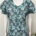 Teal Frock Style Alpine Fabric Nightgown