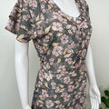 Floral Printed Umbrella Style Alpine Nightgown