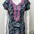 Navy Blue Alpine Nightgown Elegant & Long-Lasting