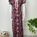 Wine Printed Alpine Nightgown for Women