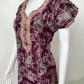 Wine Printed Alpine Nightgown for Women
