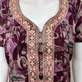 Wine Printed Alpine Nightgown for Women