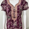 Wine Printed Alpine Nightgown for Women