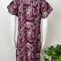 Wine Printed Alpine Nightgown for Women