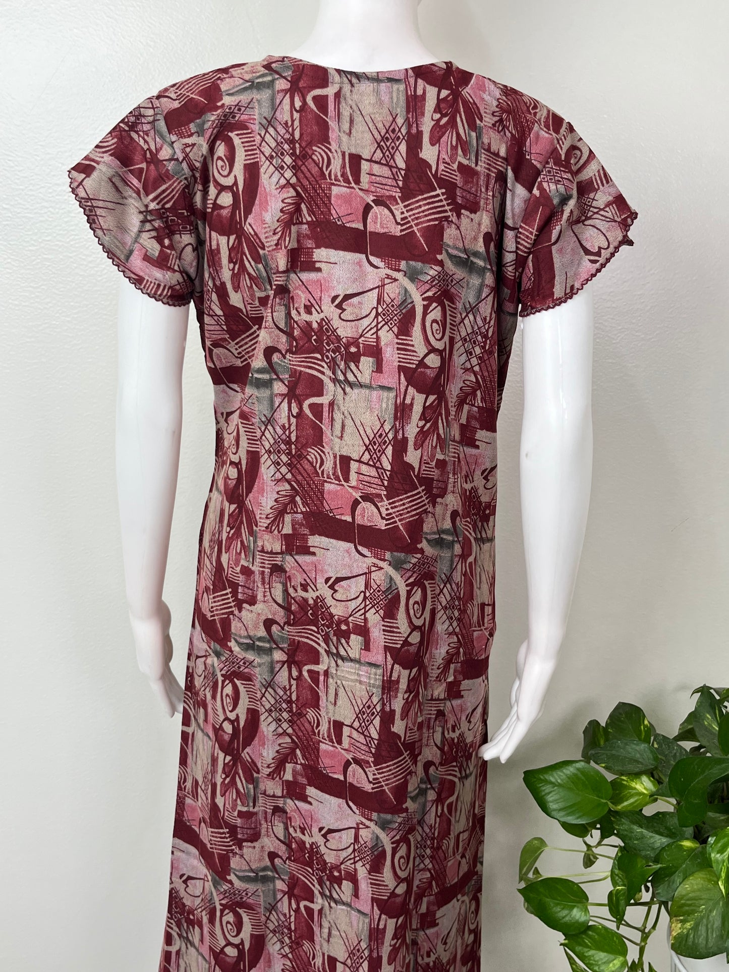 Maroon Alpine Fabric Nighty Soft & Breathable