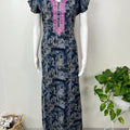 Navy Blue Alpine Nightgown Elegant & Long-Lasting
