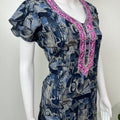 Navy Blue Alpine Nightgown Elegant & Long-Lasting