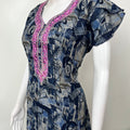 Navy Blue Alpine Nightgown Elegant & Long-Lasting