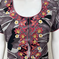 Digital Printed Alpine Fabric Nighty with Embroidery