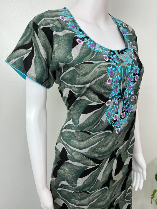 Olive Green Soft & Breathable Alpine Nightgown