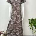Brown Floral Umbrella Style Alpine Nightgown