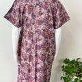 Pink Pleated Style Alpine Fabric Nighty