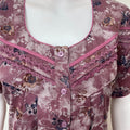 Pink Pleated Style Alpine Fabric Nighty