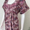 Pink Pleated Style Alpine Fabric Nighty