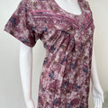 Pink Pleated Style Alpine Fabric Nighty