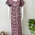 Pink Pleated Style Alpine Fabric Nighty