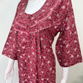 Pink Alpine Fabric Long Sleeves Nightgown