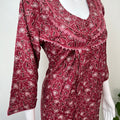 Pink Alpine Fabric Long Sleeves Nightgown