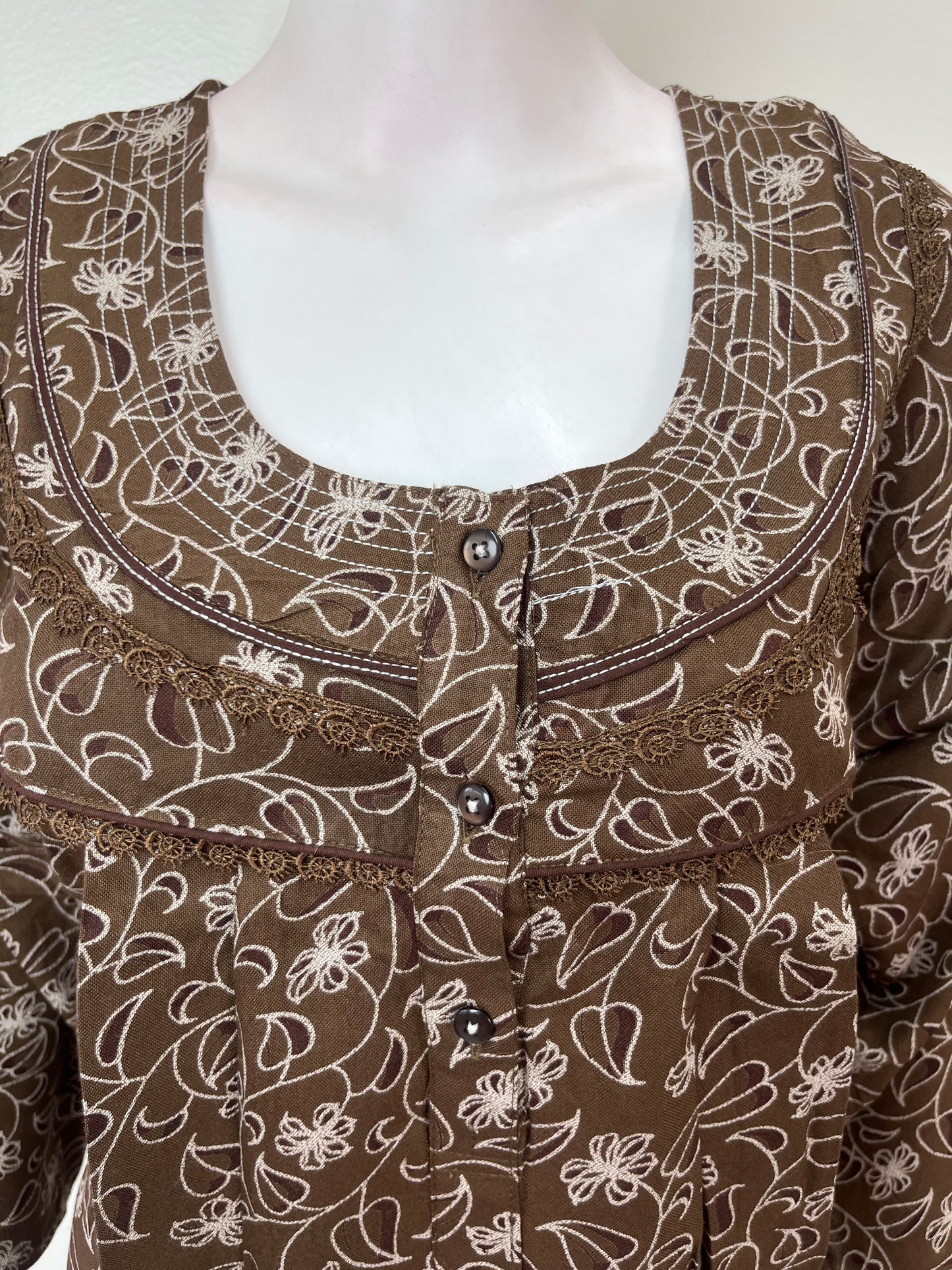 Soft & Breathable 3/4th Sleeves Alpine Nighty