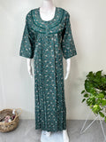 Teal Green Alpine Nighty with Long Sleeves