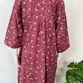 Pink Alpine Fabric Long Sleeves Nightgown
