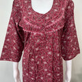 Pink Alpine Fabric Long Sleeves Nightgown
