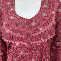 Pink Alpine Fabric Long Sleeves Nightgown