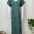Teal Alpine Fabric Nighty for Women
