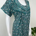 Teal Alpine Fabric Nighty for Women