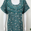 Teal Alpine Fabric Nighty for Women