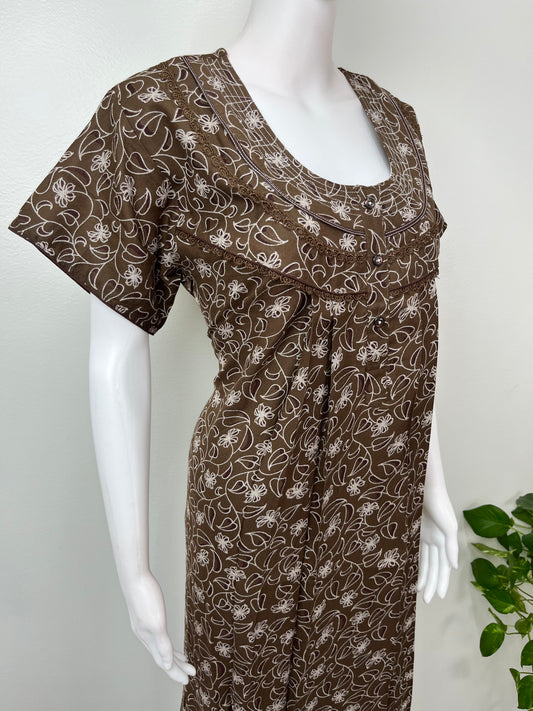 Brown Alpine Fabric Soft & Breathable Nighty