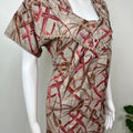 Coffee Pleated Style Alpine Nightgown