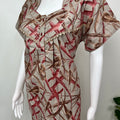 Coffee Pleated Style Alpine Nightgown