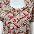 Coffee Pleated Style Alpine Nightgown
