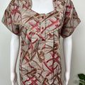 Coffee Pleated Style Alpine Nightgown
