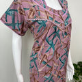 Geometric Printed Alpine Fabric Nightgown for Women