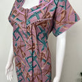 Geometric Printed Alpine Fabric Nightgown for Women
